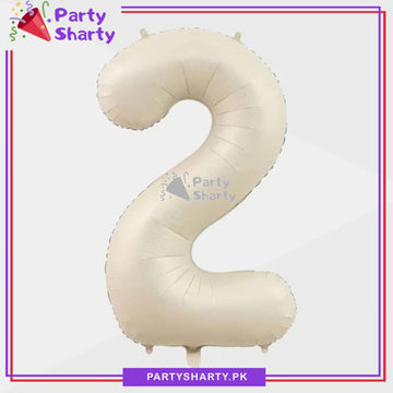 Cream Number Foil Balloon - Jumbo Size (40 inches) for Birthday / Anniversary Party Decoration and Celebration